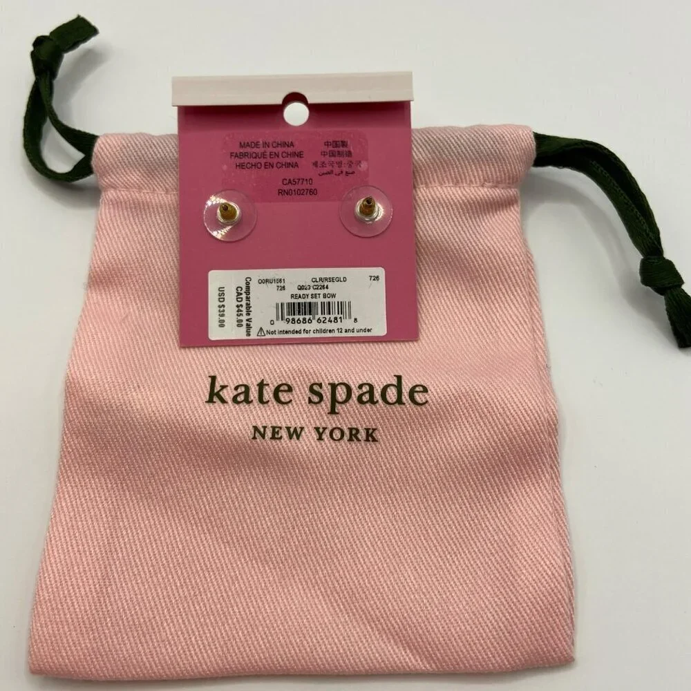 Kate Spade Ready Set Bow Pave Bow‎ Studs
